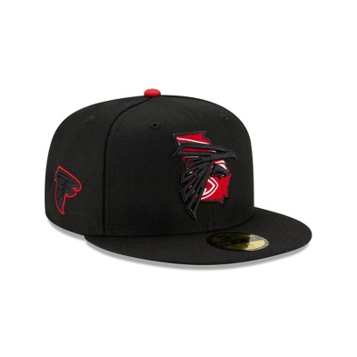 Atlanta Falcons Gorra | New Era NFL State Logo Reflect 59fifty Fitted Cap Mexico - Negros